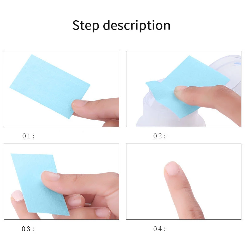 300/600Pcs Nail Polish Remover Cotton Wipes UV Gel Nail Tips Polish Cleaner Paper Pad Nails Polish Art Cleaning Manicure Tools