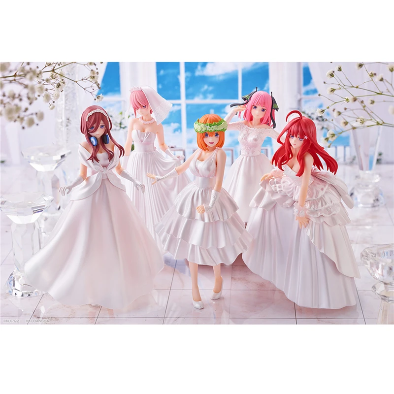 Пятичастые Аниме фигурки невесты Накано Нино Мику японские настольные украшения