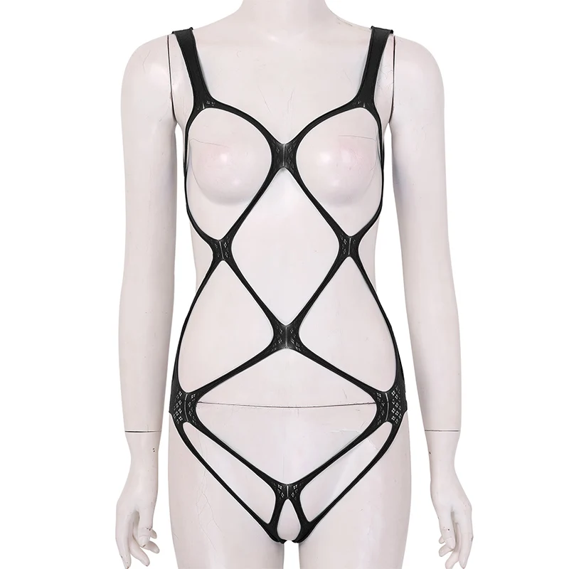 Горячие сексуальные Для женщин Цельный боди полые ажурные нижнее белье Открытые