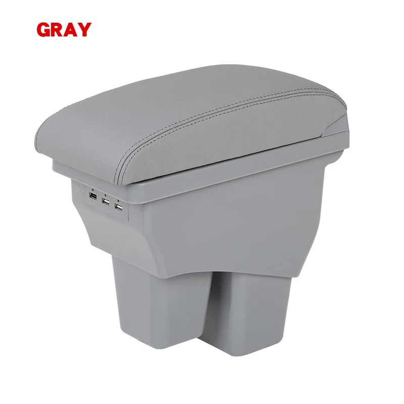 D1-gray Автомобильный подлокотник для peugeot 208, коробка для хранения, центральный ящик для хранения, чехол для автомобильного сиденья, чехол для поручней, аксессуары для укладки - Color Name: D1-gray