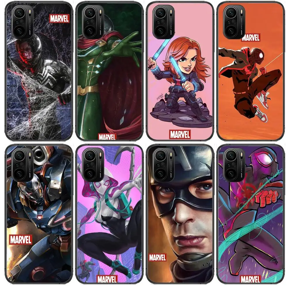 

2021 Marvel Comics Phone Case For xiaomi redmi POCO F1 F2 F3 X3 Pro M3 9C 10T Lite NFC Black Cover Silicone Back Prett mi 10 ult