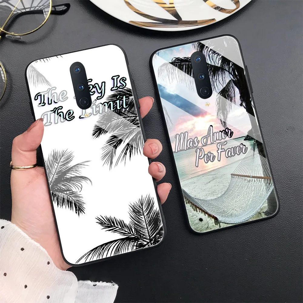 

Чехол-накладка для Oneplus 8 Pro, 8T, 7T, 7, 6T, 6, Nord Pro, из стекла чехол-накладка 1 + 6t