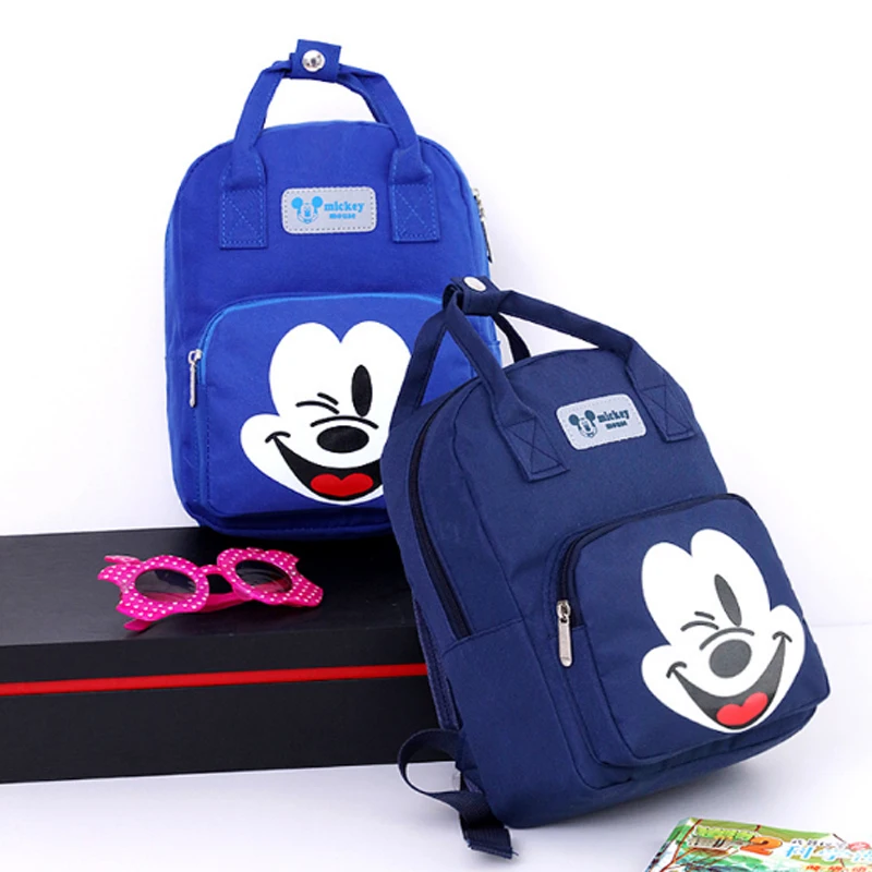 Disney Mickey Minnie Mouse Kids Girls Boy Backpack School-Bags Cartoon New Children Backpacks Kindergarten Nursery BookBag Gift