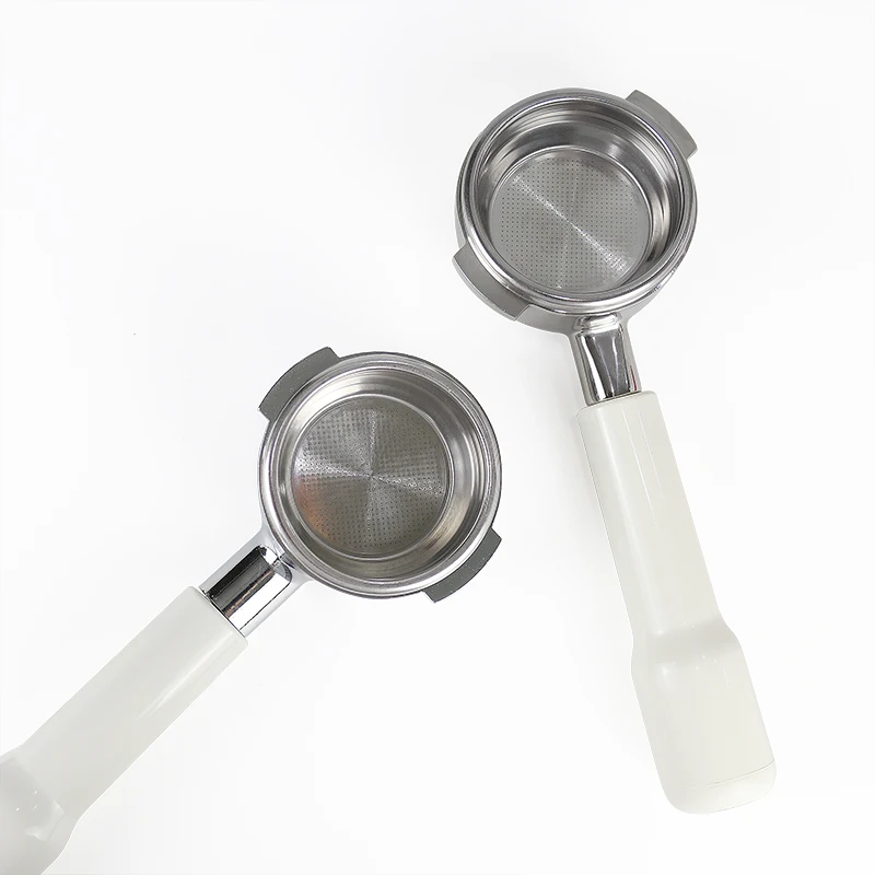 58MM Stainless Steel Coffee Machine E61 Bottomless Filter Holder Portafilter White Handle For NUOVA Professional Accessory | Дом и сад