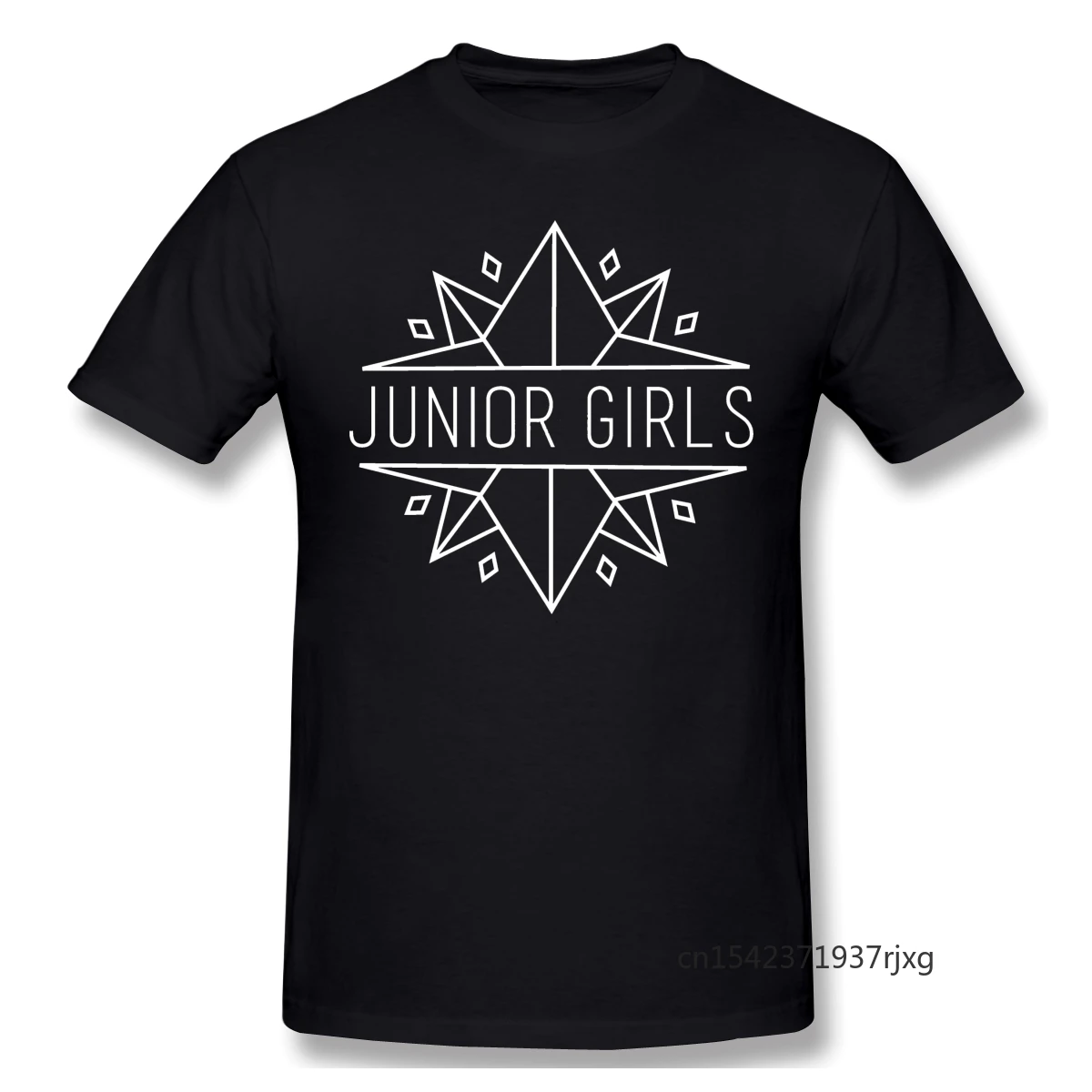 

Junior Girls Diamond Black T Shirt High School Girls Homme T-Shirt Tees Pure Short Sleeve Harajuk Oversized Kawaii Clothing