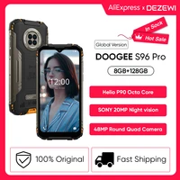 doogee s96 pro 6350mah global version 24w fast charge 48mp quad camera 20mp infrared night vision helio g90 octa core 128gb