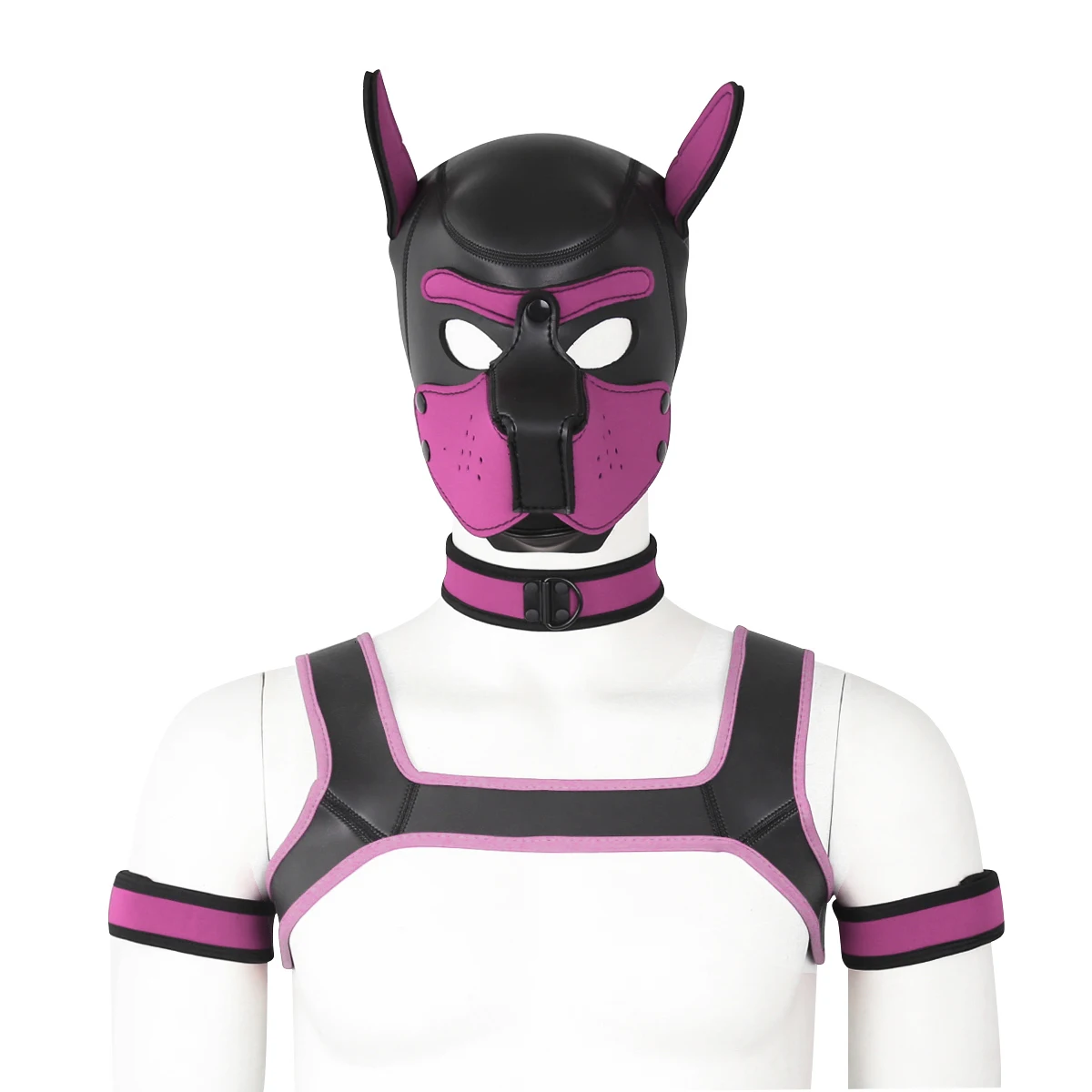 Puppy Play Dog Bondage Hood Mask Collar Armband Cosplay Fantasy Harness Bondage Sexy Set Adult Games Slave Pup Role Play Couples