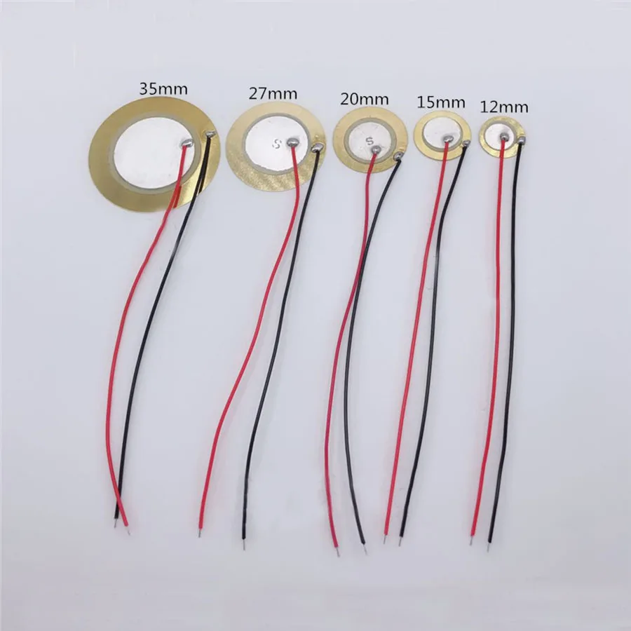 Пьезоэлектрический Пьезозуммер 2 шт. керамическая вафельная пластина диаметром