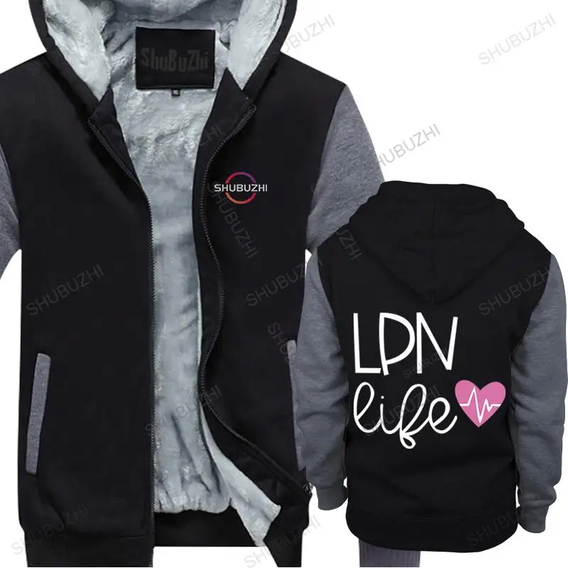 

Lpn Life - Nurse Unisex warm hoody Plus Size New Fashion Design men brand winter sweatshirt thick top fleece jacket hooded