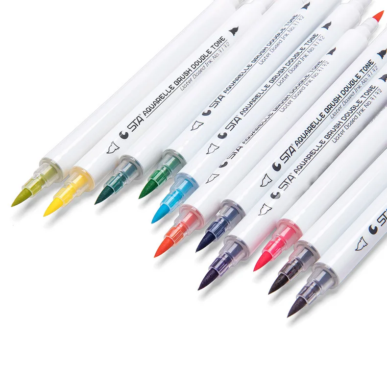 Водорастворимый двухцветный мягкий градиентный цветной маркер набор для