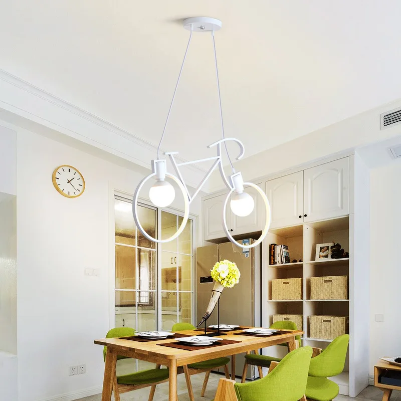 Креативный велосипедный железный подвесной светильник в скандинавском стиле ds