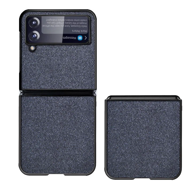 

Back is Cloth Material New Case For Galaxy Z Flip 3 Case For Galaxy Z Flip3 5G Case