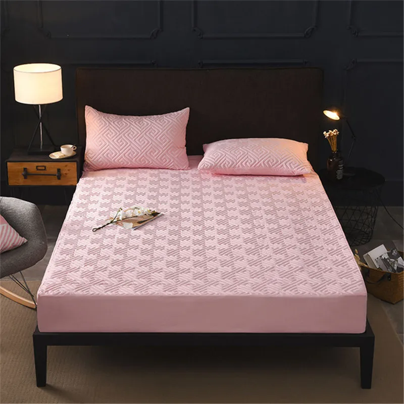 Супер водонепроницаемый стеганый матрас крышка пропускающего воздух кровать