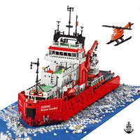 2020 new beijing ocean leader icebreak 6000pcs building block bricks antarctic research ship model toys for kids christmas gifts