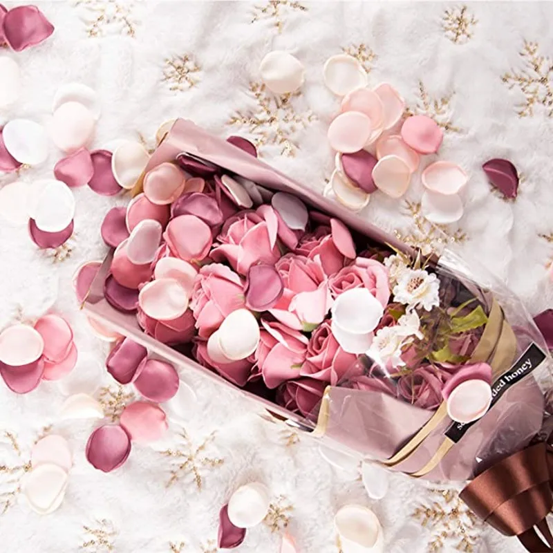 

200 Pieces/bag Handmade 2021 New Rose Petal Wedding Rayon Flower Marriage Decoration Valentine's Day Party Event Decorations