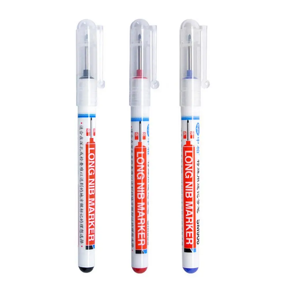 

1PCs 20mm Long Head Markers Bathroom Woodworking Decoration Multi-purpose Deep Hole Marker Pens Leather Wooden Products Mark