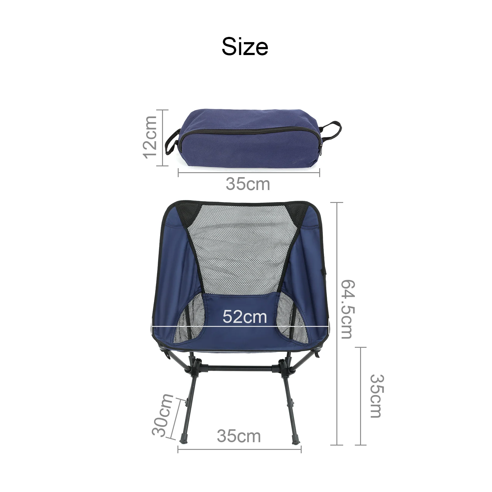 

Ultralight Portable Folding Moon Chair with Carry Bag 120kg Capacity Waterproof Cloth Aluminum Bracket Camping Chairs Outdoor