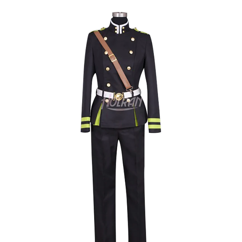 

Fighting animation anime Seraph of the end cosplay costume role Yuichiro Hyakuya coat pants belt Shoulder strap suit anime show