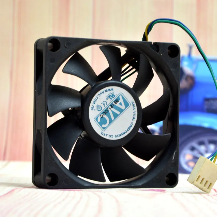 Вентилятор ЦП AVC Ds07015r12u 7015 7 см 12 В а 4 провода AMD предназначенный для контроля