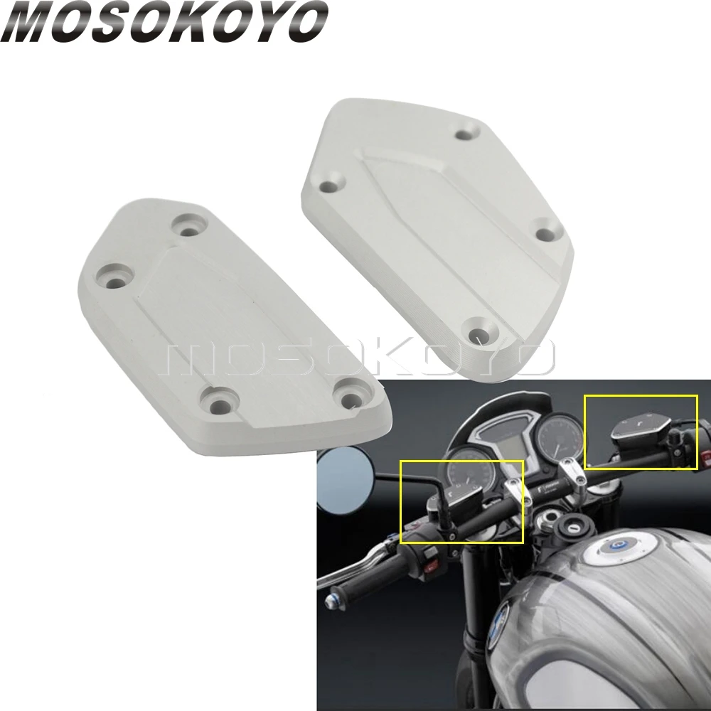 

For R1200GS LC/ADV Silver Brake Clutch Oil Fluid Cap Reservoir Cover Guards For BMW R1200R/RT LC 2013-2018 R Nine T All Models