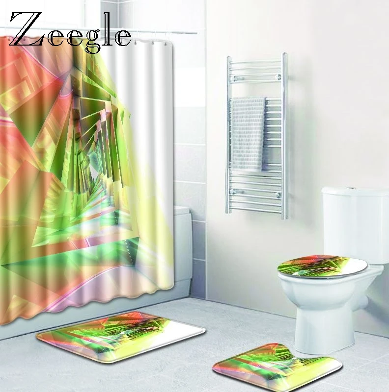 

Zeegle детские штаны с геометрическим принтом коврик в ванную комнату микрофибра коврик для ванной душевая ковер 3 предмета в комплекте с душе...