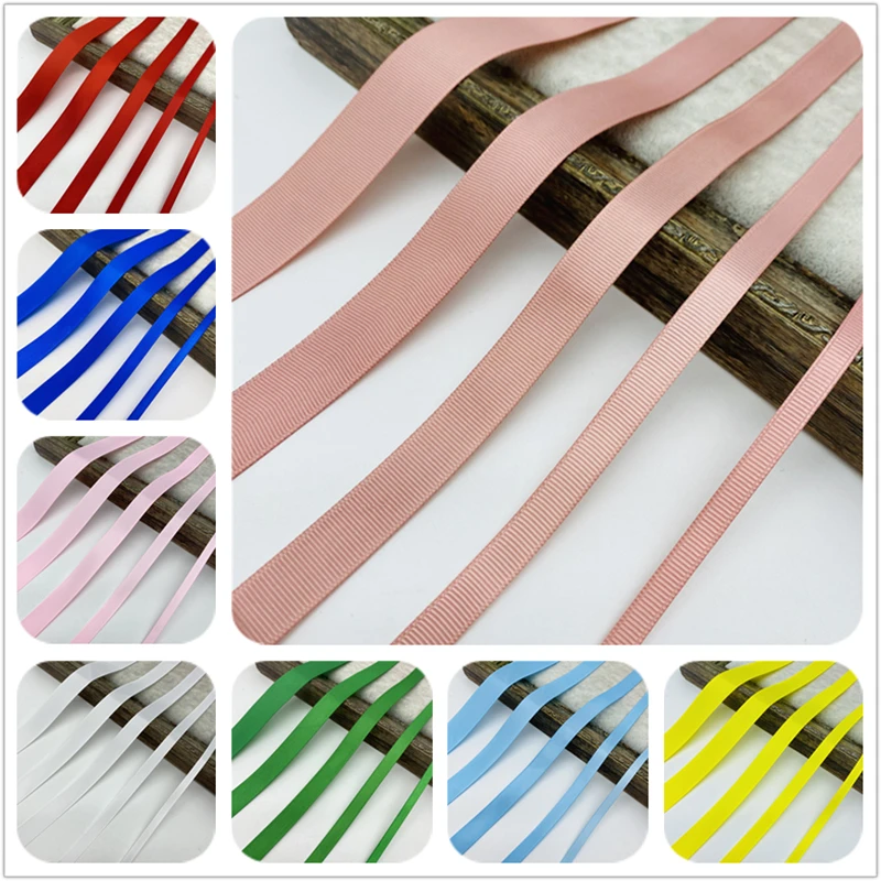 6/10/15/20/25/38/50mm 5ayrds Grosgrain Ribbon For Wedding Christmas Decoration DIY Bows Crafts Gift Wrapping |