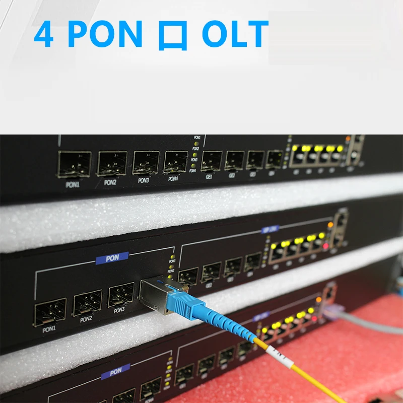 

2019 Opitcal Line Terminal OLT 4ports EPON Switch Device with 4GE uplink DC power supply EPON OLT