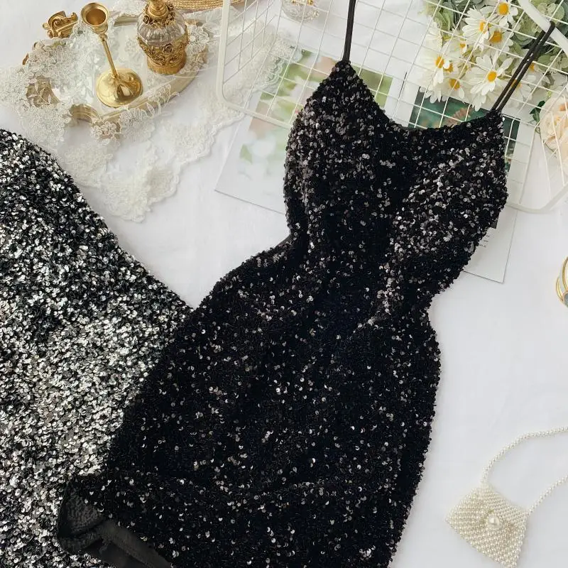 2019 Новое модное женское платье на бретелях для ночного клуба сексуальное с v