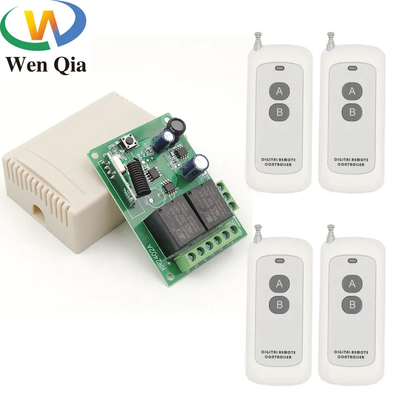 

rf remote control arduino Electric curtains controller 433MHz Strong Signal Switch DC 24V 2CH rf Relay Receiver and Transmitter