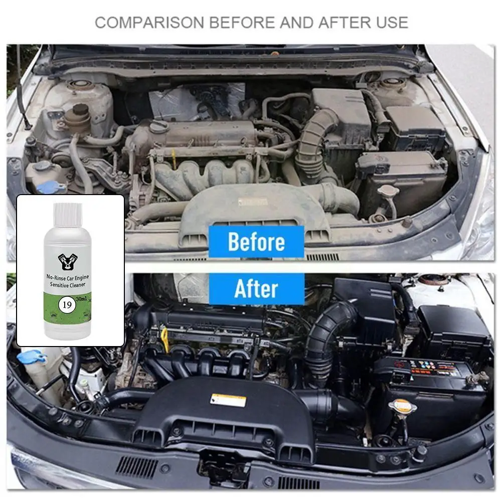 

30/50ml Engine Cleaner No-rinse Car Engine Sensitive Cleaner Decontamination Engine Compartment Grease Removes H1G7