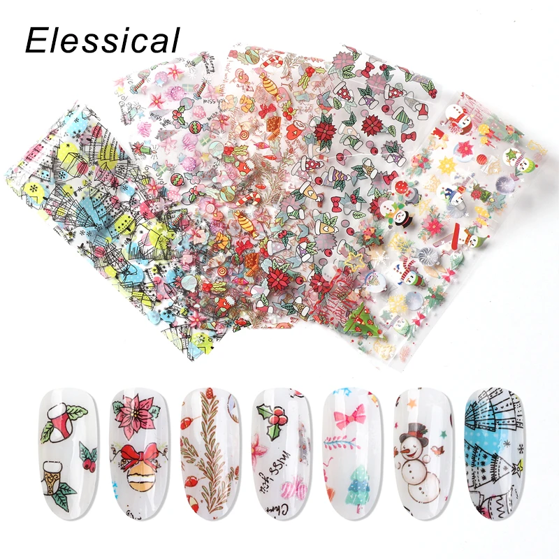 Голографический Дизайн ногтей 10 шт./компл. переводная наклейка для дизайна на