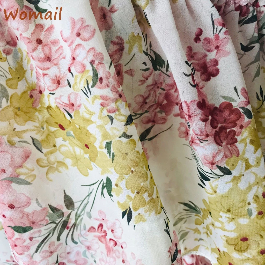 Женское платье с косым воротником женская одежда цветочным принтом в богемном