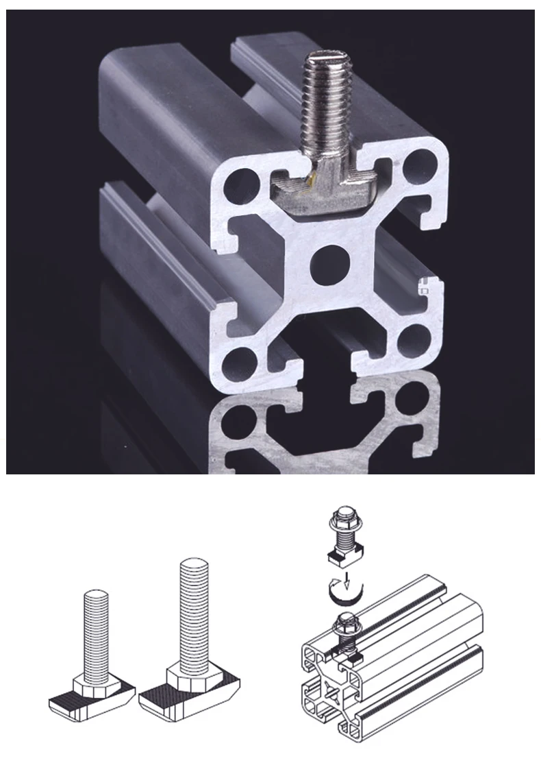 T образный болт для алюминиевого профиля 2020 дюйма винт с образной