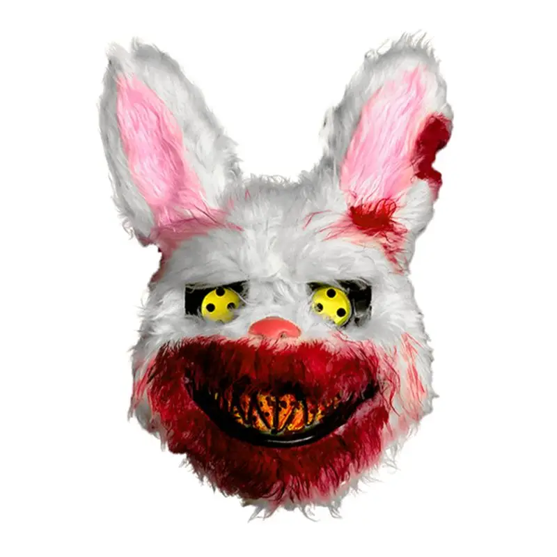 

Halloween Theme Party Face Mask Horror Bloody Bunny Head Mask Simulation Dagger