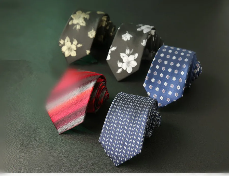 Классический мужской деловой ГАЛСТУК 7 см галстук в полоску с цветами модный для