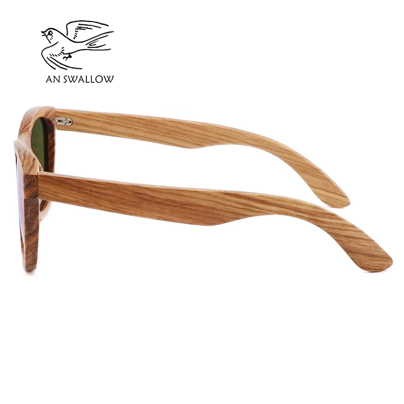 Это Ласточка Natural узорчатые HandMade100 % Зебра деревянные солнцезащитные очки для