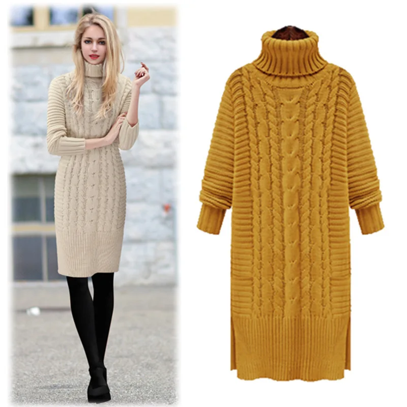 New Mid-long Pullover high-collar sweater in autumn and winter Europe America | Женская одежда