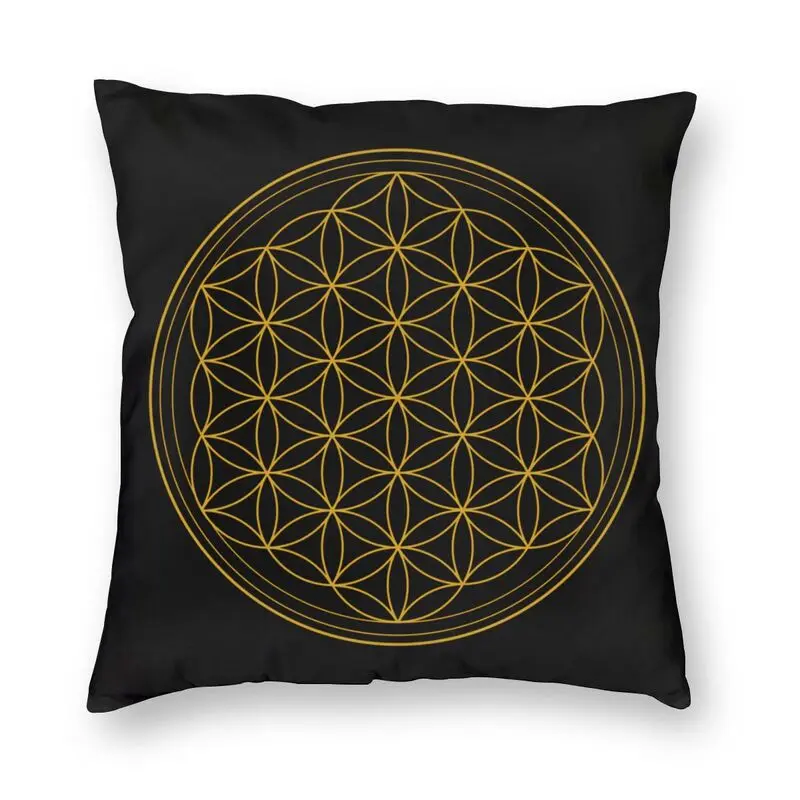 

Luxury Mandala Flower Of Life Throw Pillow Case Home Decorative Custom Square Sacred Circle Geometry Cushion Cover Pillowcover