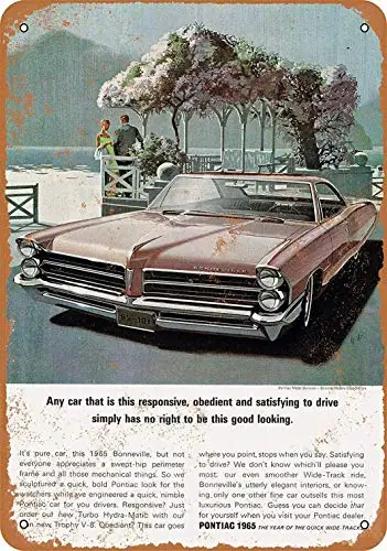 

8x12 металлический знак-Pontiac Bonneville-Ретро Декор для стен, домашний декор