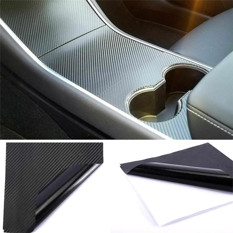 Новинка 5D центральная консоль из углеродного волокна виниловый комплект для