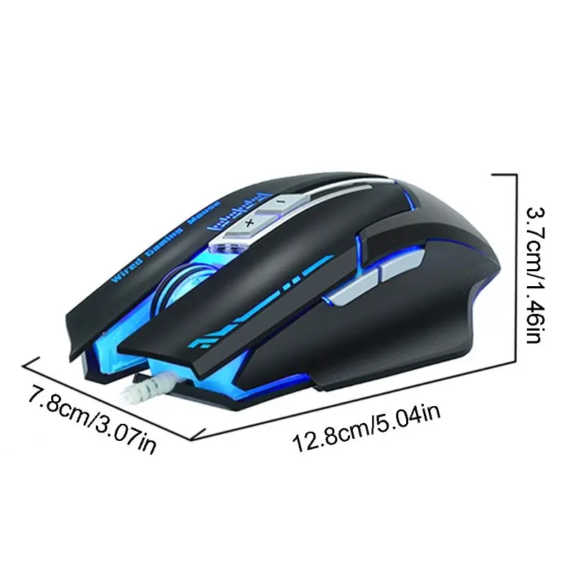 MMR7 Проводная игровая мышь DPI Регулируемая оптическая дыхательная лампа