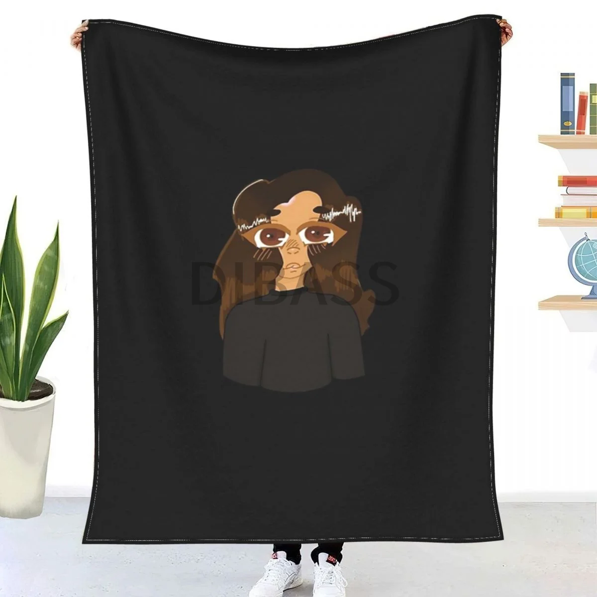 

Anime Girl Fanart Throw Blanket 3D Printed Flannel Throw Blankets