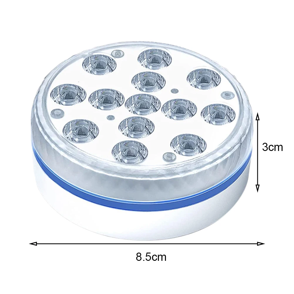 

1/2pcs Pool Floating Light 13LED Waterproof Pool Lighting Underwater Colorful Night Light with Remote for Pond Fountain Aquarium
