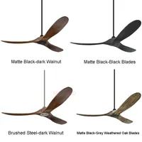 HOOLILO Потолочный вентилятор 3-х лопастной деревянный ART DECO