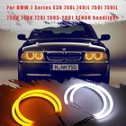 Комплект кольцевых галогенных фар Angel Eye DRL для BMW 7 серии E38 740i 740iL 750i 750iL 730d 740d 728i 1995-2001, ксеноновые фары