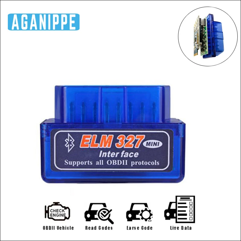Двойная плата Pic18f25k80 Elm 327 Bluetooth 1,5 OBD2 сканер инструмент Диагностика Авто OBD 2 Bluetooth диагностический сканер для автомобиля