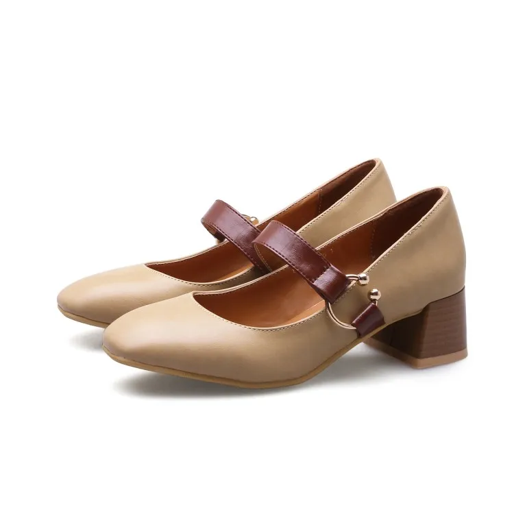 Женские туфли на высоком каблуке лодочки Тонкие в винтажном стиле с квадратным