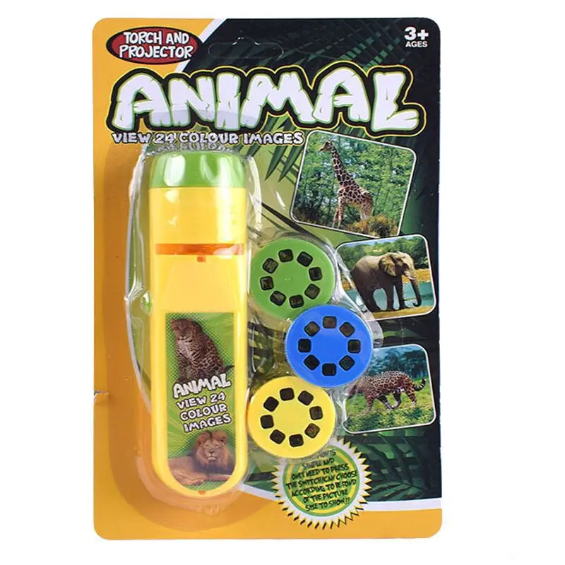 

Kids Parent-child Interaction Puzzle Early Education Luminous Toy Animal Dinosaur Flashlight Projector Lamp Toys for Children
