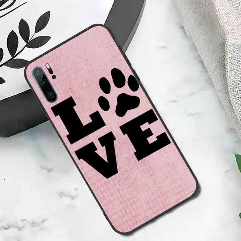 

Corlorful dog footprint Paw Phone Case For Huawei honor Mate P 10 20 30 40 i 9 8 pro x Lite smart 2019 nova 5t