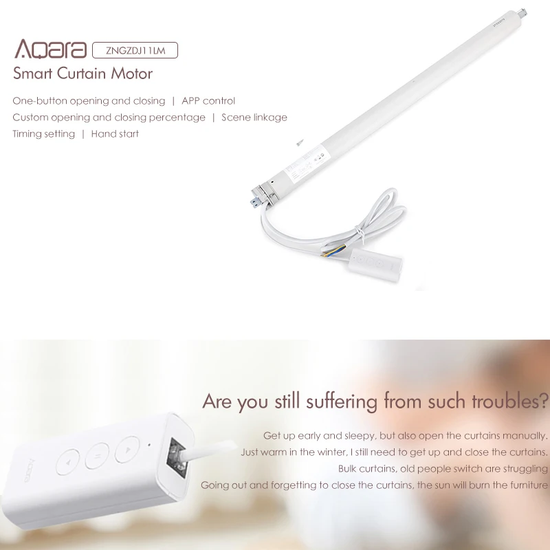 Xiaomi Aqara ZNGZDJ11LM умный занавес мотор Zigbee умный дом приложение управление Wifi версия автоматический занавес управление